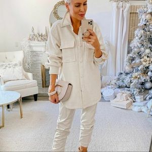 Hm Bead Detail Shirt Jacket Shacket 